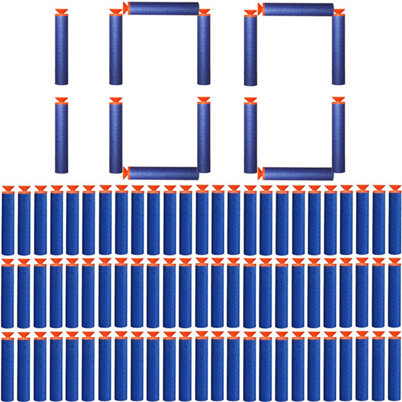 Foam Dart Gun - 100 قطعة الأزرق مصاصة رئيس الرصاص