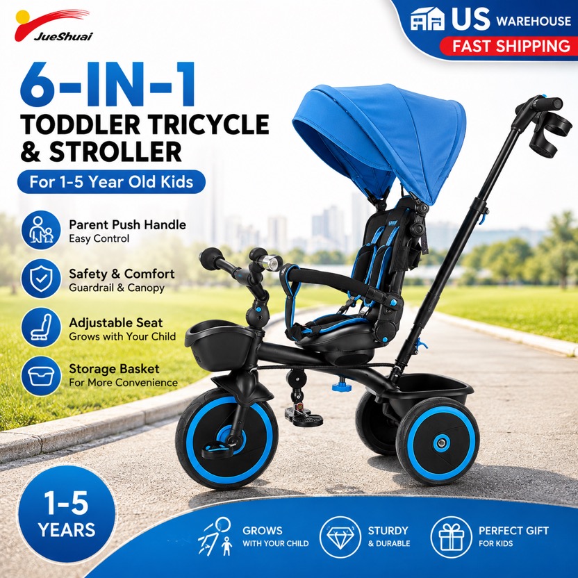 Kids Toys 3 Year Old - دراجة ثلاثية العجلات وعربة أطفال للأطفال