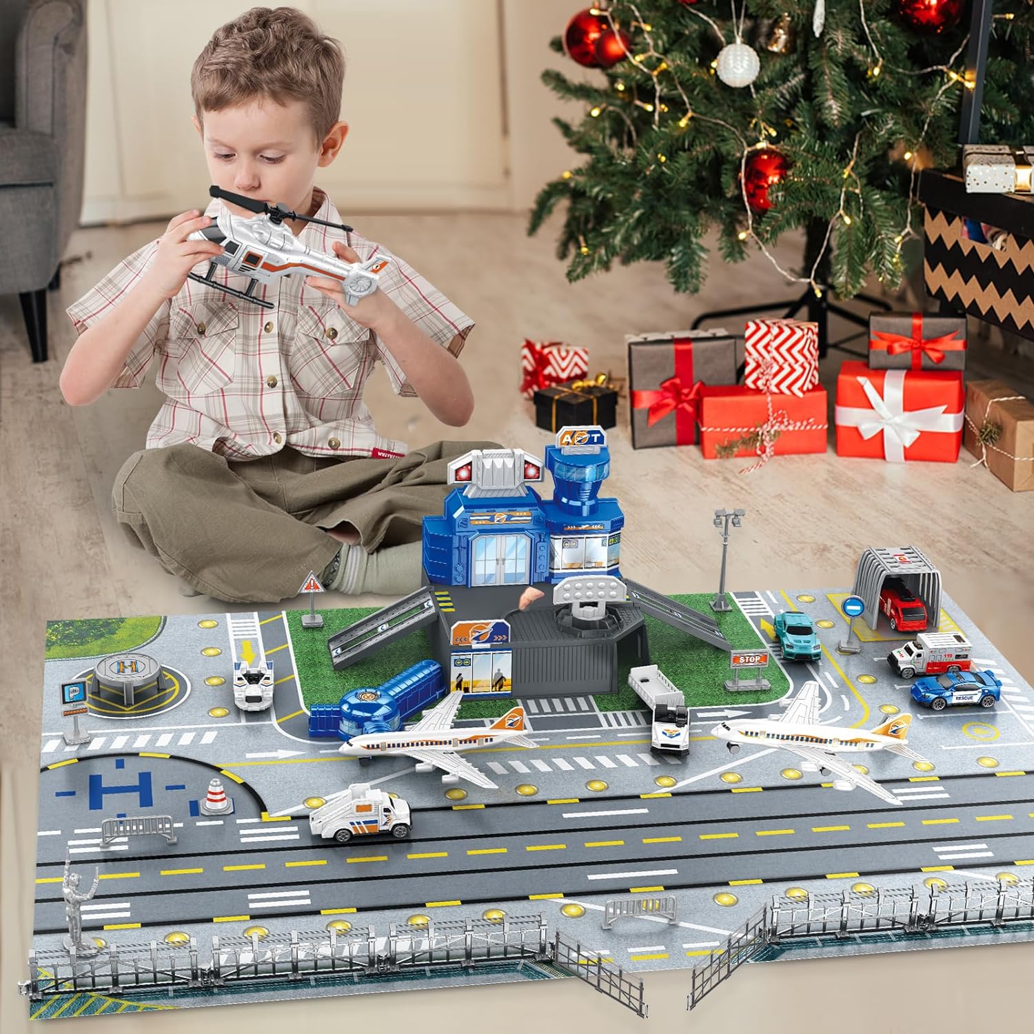 مجموعة ألعاب مطار للأطفال مع س - مراجعة Kids Toys Xmas وسعره