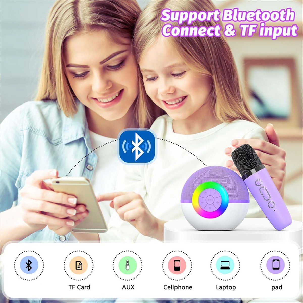 جهاز كاريوكي صغير DTC5 مع ميكر - مراجعة Kids Microphone Karaoke وسعره