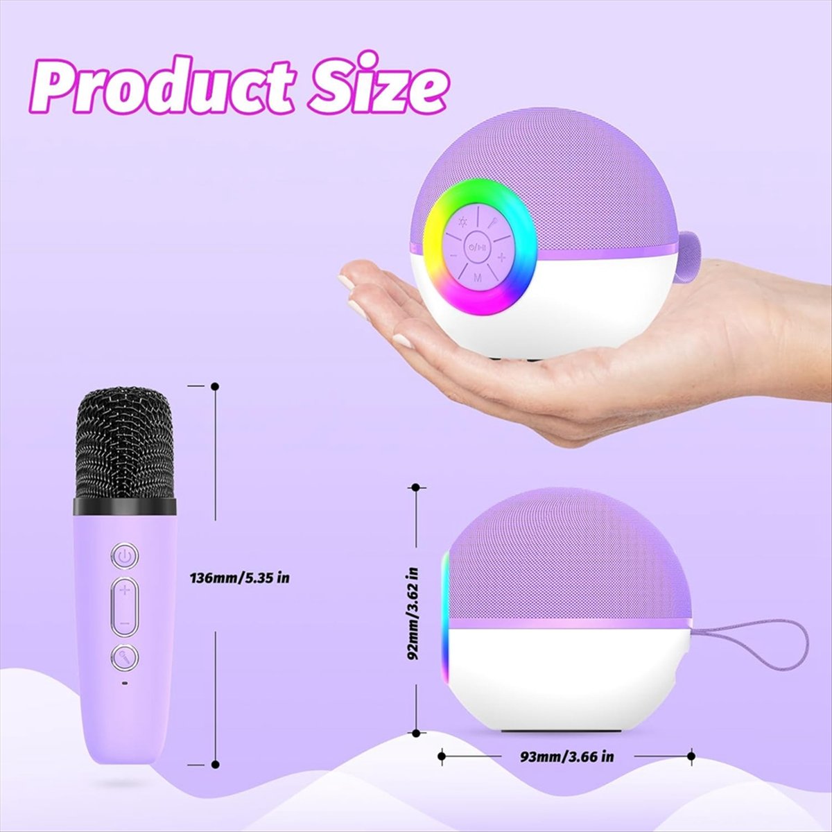 جهاز كاريوكي صغير DTC5 مع ميكر - مراجعة Kids Microphone Karaoke وسعره