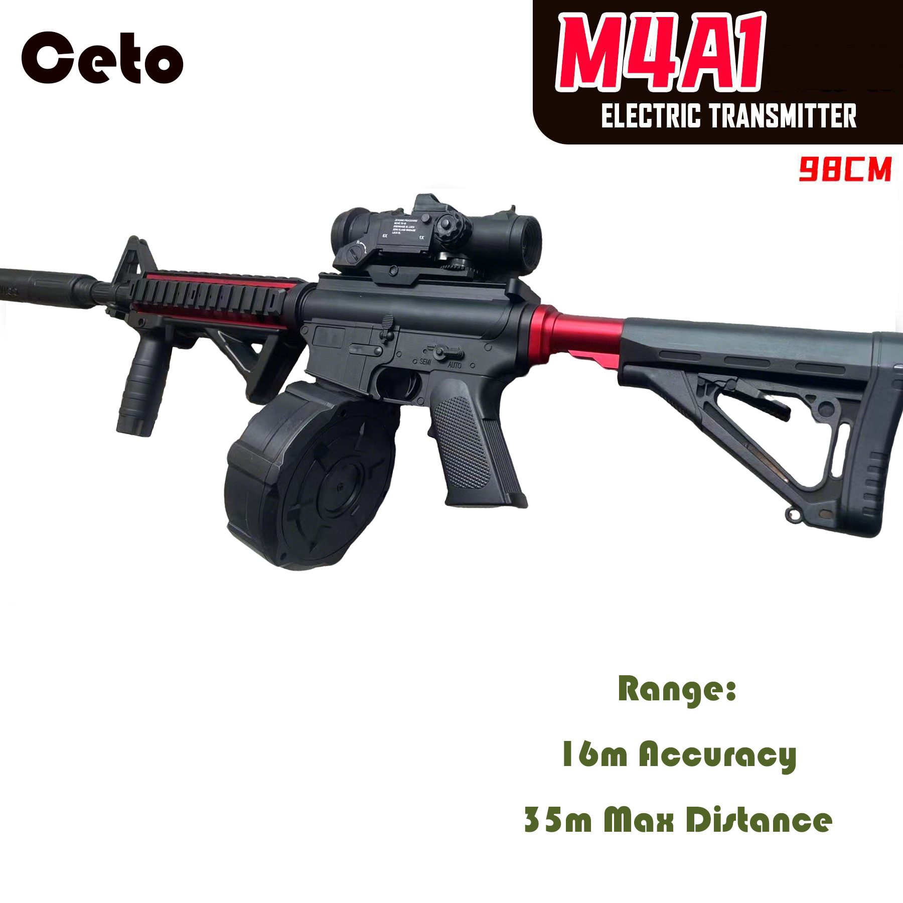 مسدس كرة جل M4 / M416 مطور - م - مراجعة Foam Dart Gun وسعره